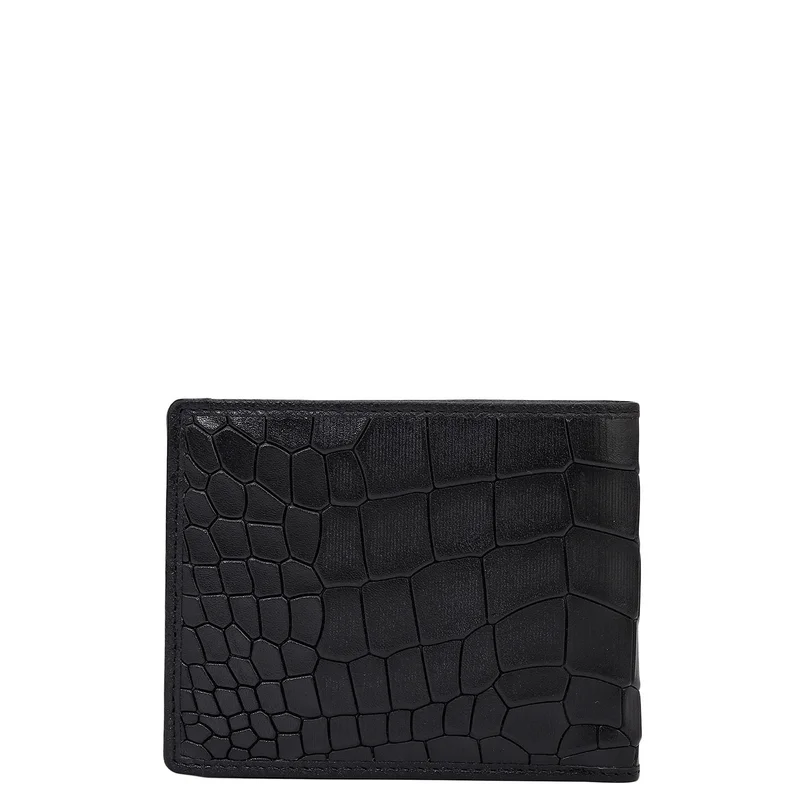 Da Milano black Black Bifold Leather Mens Wallet for Men | Best Price UAE